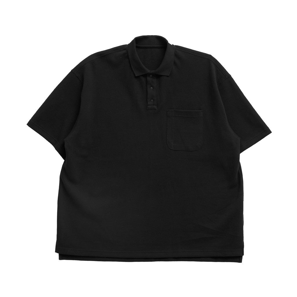 PEN POCKET COLLAR T-SHIRTS #BLACK [HOD26-01-TS007]