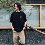 WASHED HEAVY WEIGHT CREW NECK T-SHIRT ( TYPE-13 ) #BLACK [26SS-WMT-WT14]