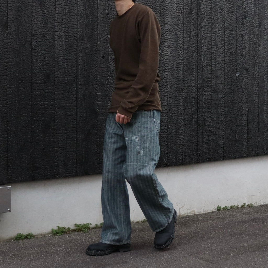 FER GRITGEAR PANTS AGED #INDIGO HERRINGBONE [BW261-FGGP]