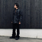 Rustic Edged Easy Rider's (VEGETABLE TANNING PIG LEATHER) #BLACK [M-P1-LW3]