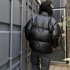 皮革羽絨外套（TYPE-2）#黑色 [24FW-WMO-OD02]