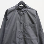 TECH BUTTON DOWN SHIRT L/S #CHARCOAL [BE-80025]
