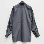 TECH REGULAR STRIPE SHIRT L/S #CHARCOAL [BE-81025]