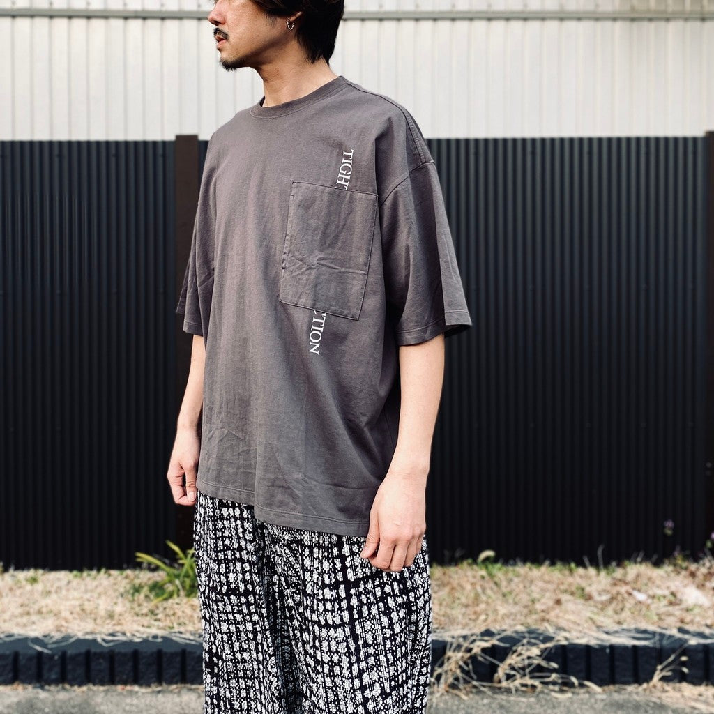 STRAIGHT UP S/S T-SHIRT #Charcoal [SS26-T04]