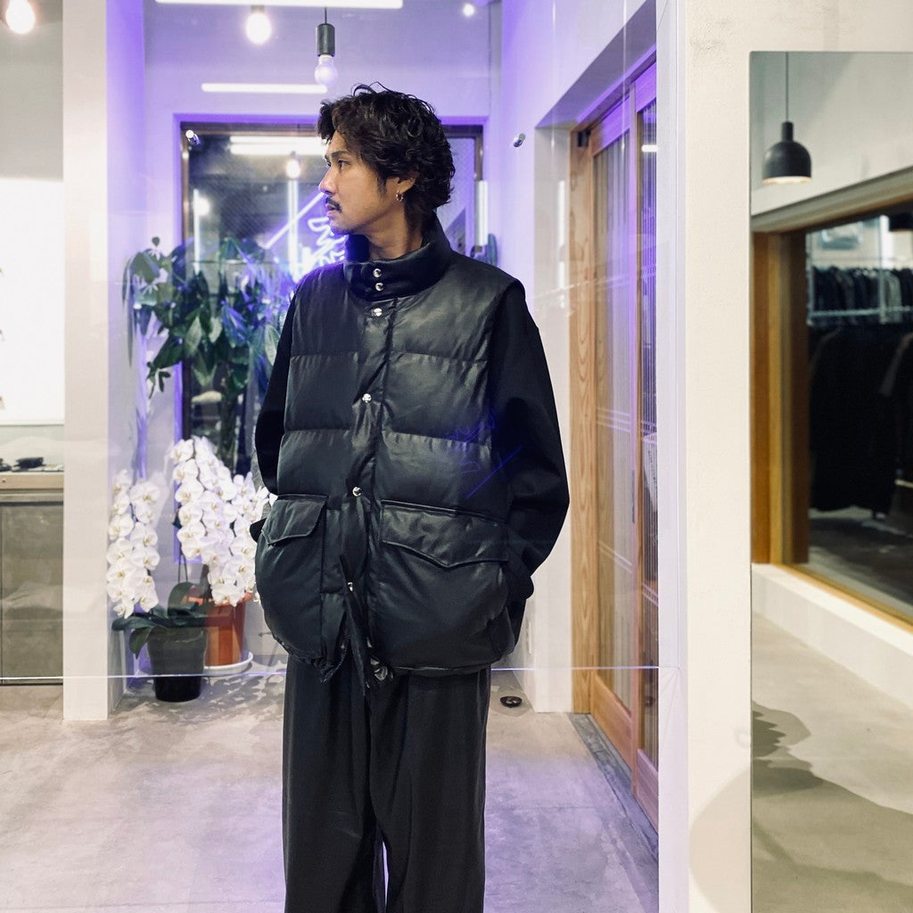 TECH 2WAY SYNTHETIC SKIN DOWN JACKET #BLACK [BW-41025W]