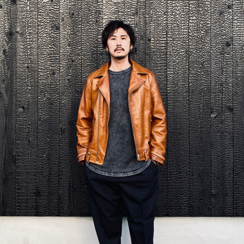 DOUBLE RIDERS LEATHER JACKET (TYPE-1) #BROWN [24FW-WMO-BL03]