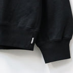 WASHED MIDDLE WEIGHT CREW NECK SWEAT SHIRT ( TYPE-2 ) #BLACK/WHITE [26FWE-WMC-SS04]