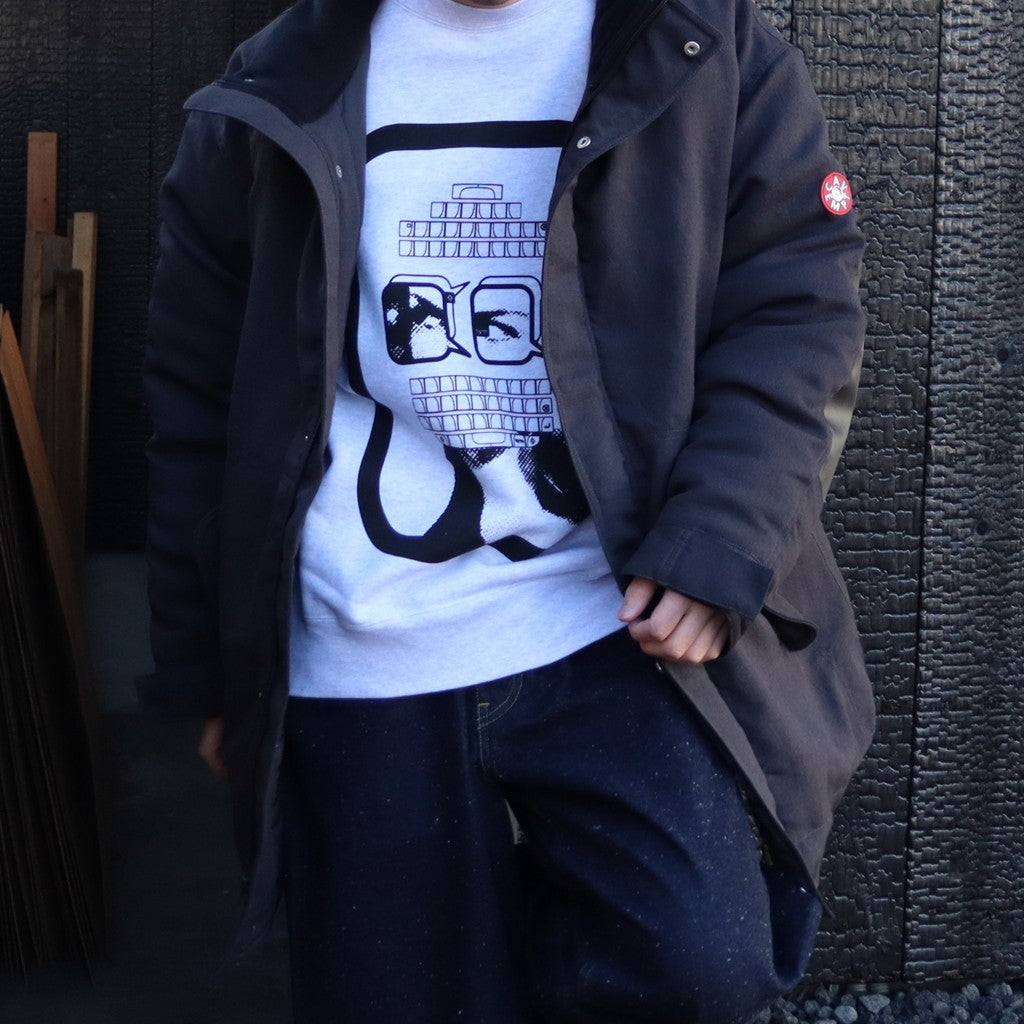 WARM PUFF ZIP COAT #CHARCOAL [CES28JK04]