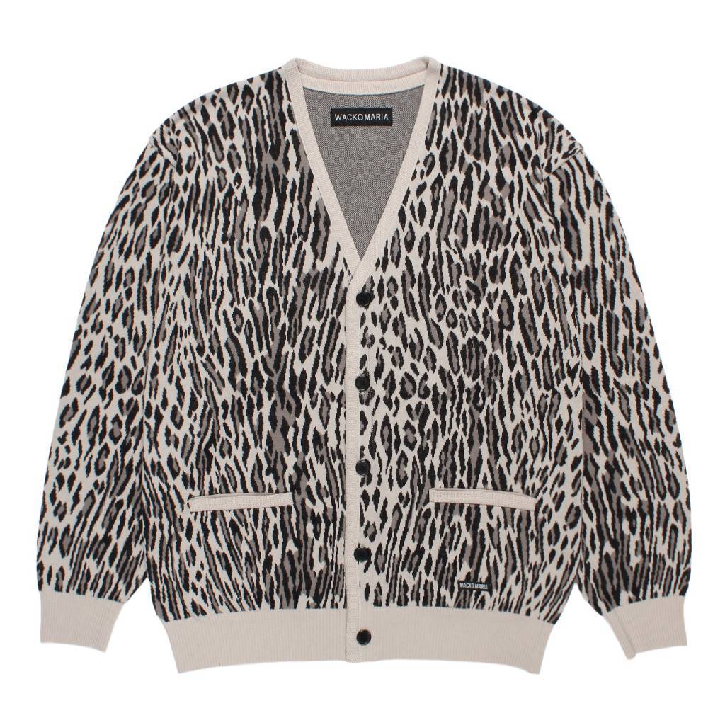LEOPARD JACQUARD CARDIGAN ( TYPE-2 ) #IVORY [26SS-WMK-KN18]