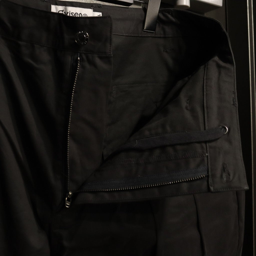 斜紋波西米亞長褲 #黑色 [24SS-B06]