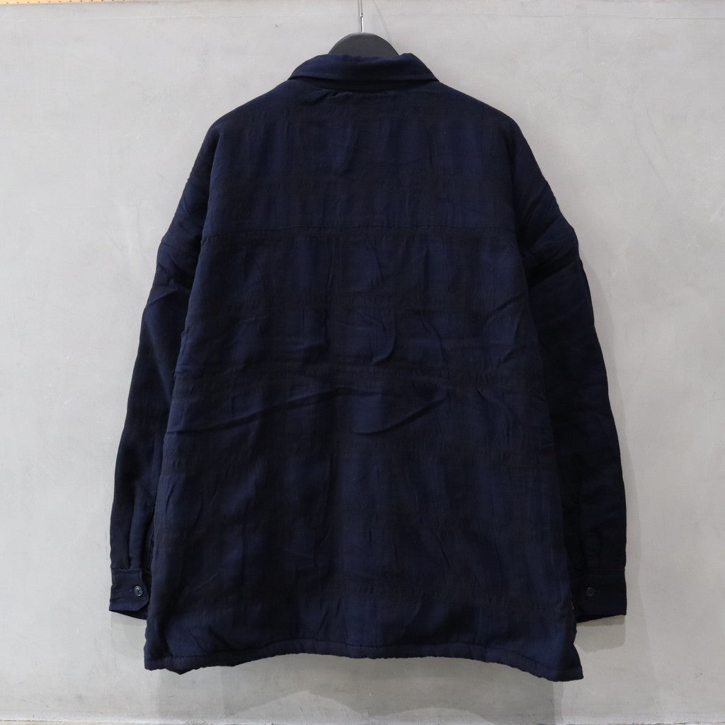 SHAO PLAID FLEECE JACKET #NAVY [24FW-JK08]