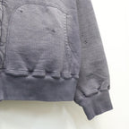 WEATHERED ZIP HOODIE #EGGPLANT [BWU-WZH]