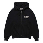 HEAVY WEIGHT FULL ZIP HOODED SWEAT SHIRT ( TYPE-2 ) #BLACK [25FW-WMC-SS02]