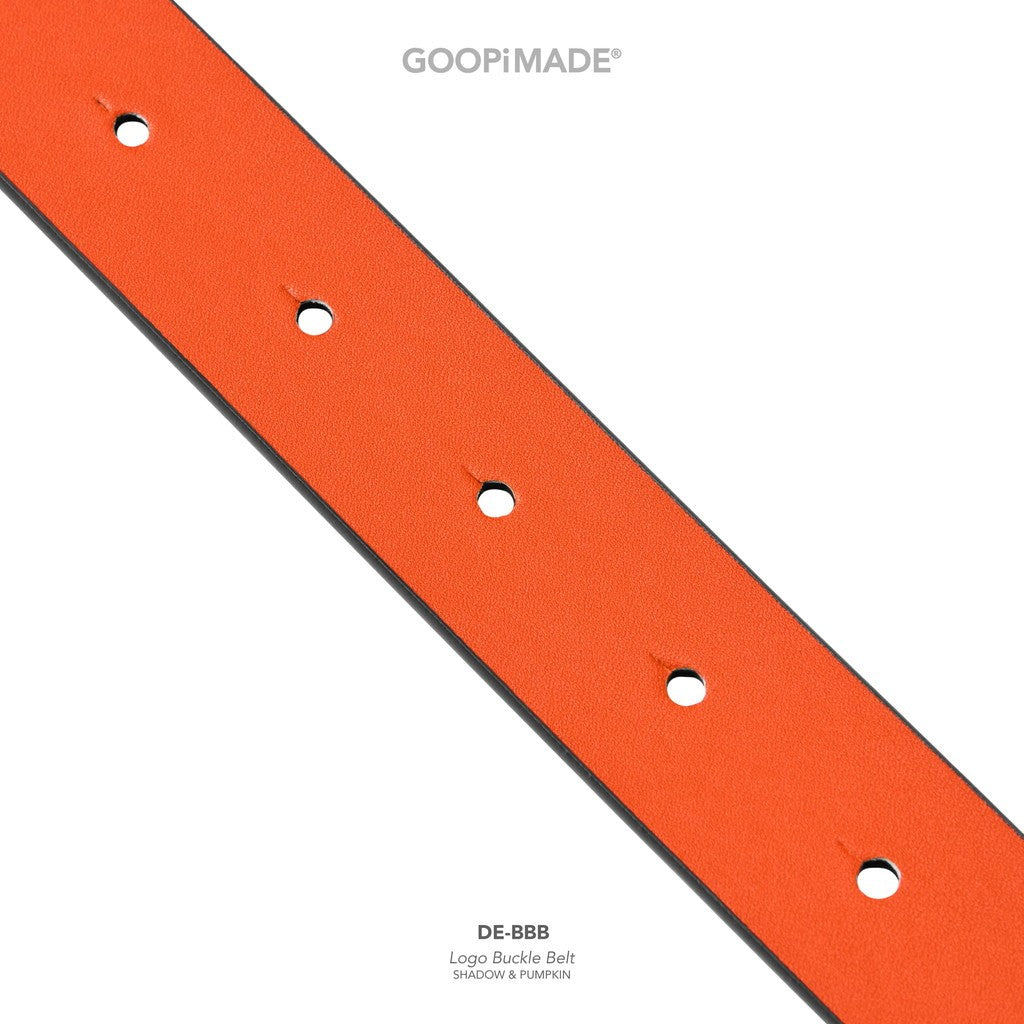 DE-BBB Logo Buckle Belt #Shadow & Pumpkin [GOOPI-26SS-MAY-02]