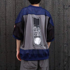 MD Temporal Distortion MESH SS TOP #NAVY [CES30CS23]