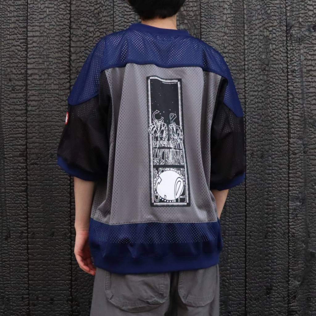 MD Temporal Distortion MESH SS TOP #NAVY [CES30CS23]