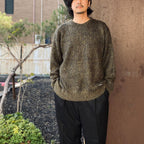 MIX MOHAIR CREW NECK SWEATER #KHAKI [26FW-WMK-KN03]