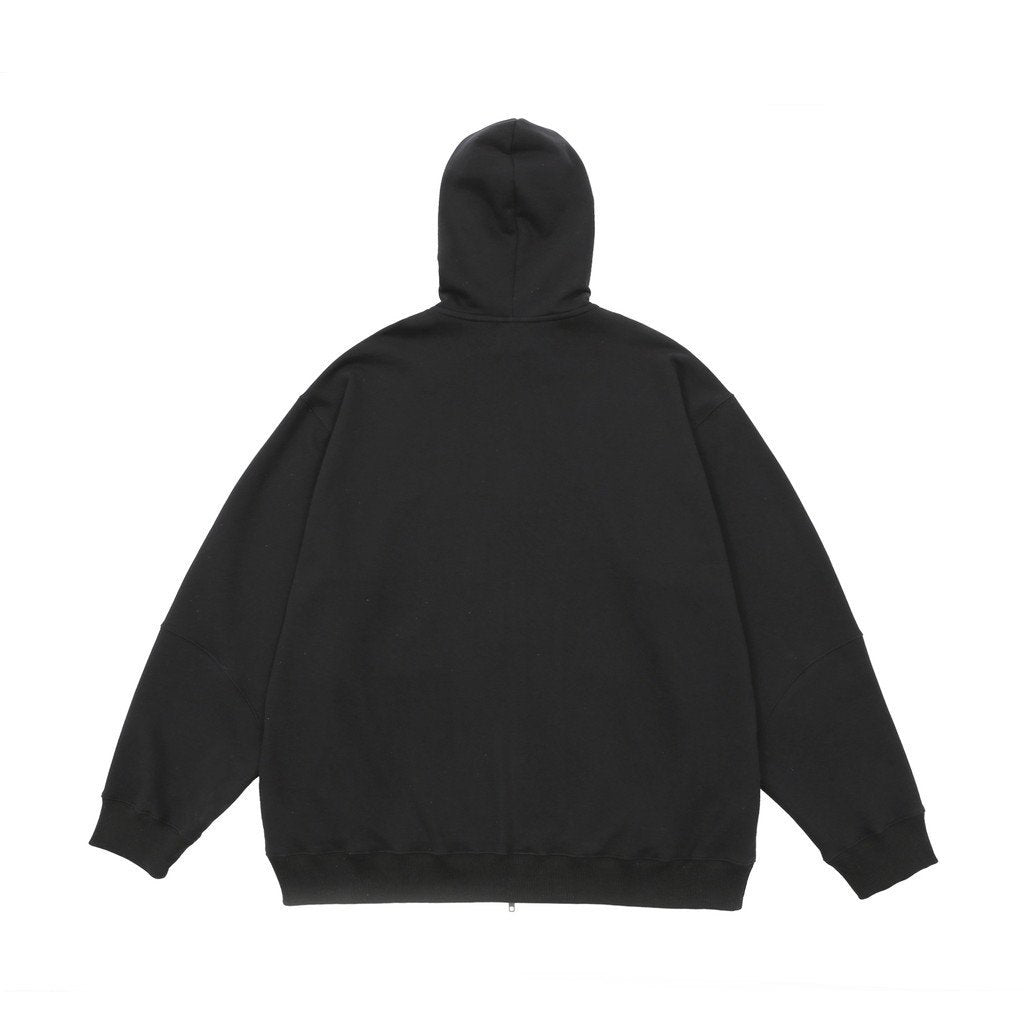 BIO WASHED EASY HOODIE ZIP UP #BLACK [HOD25AWSWEHZU]