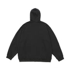 BIO WASHED EASY HOODIE ZIP UP #BLACK [HOD25AWSWEHZU]