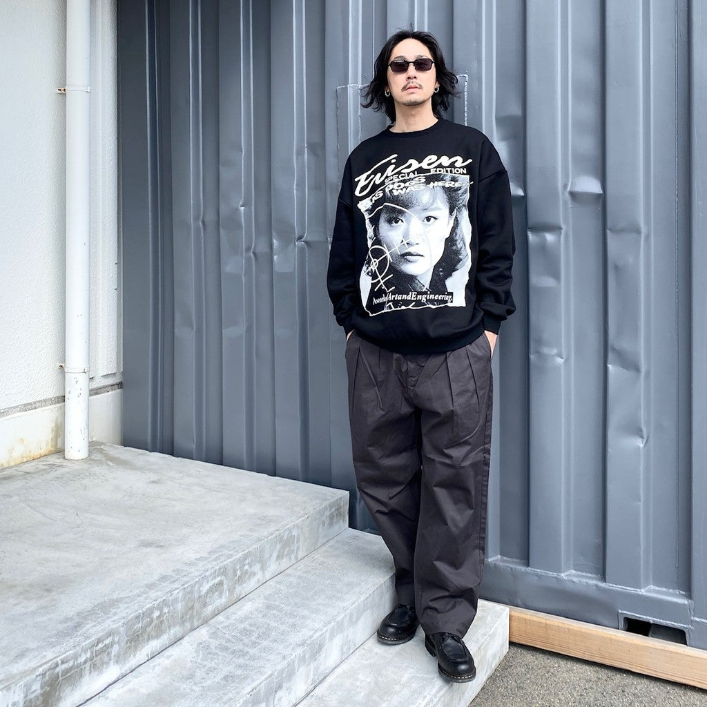 TWILL BOHEMIAN PANTS #CHARCOAL [24SS-B06]