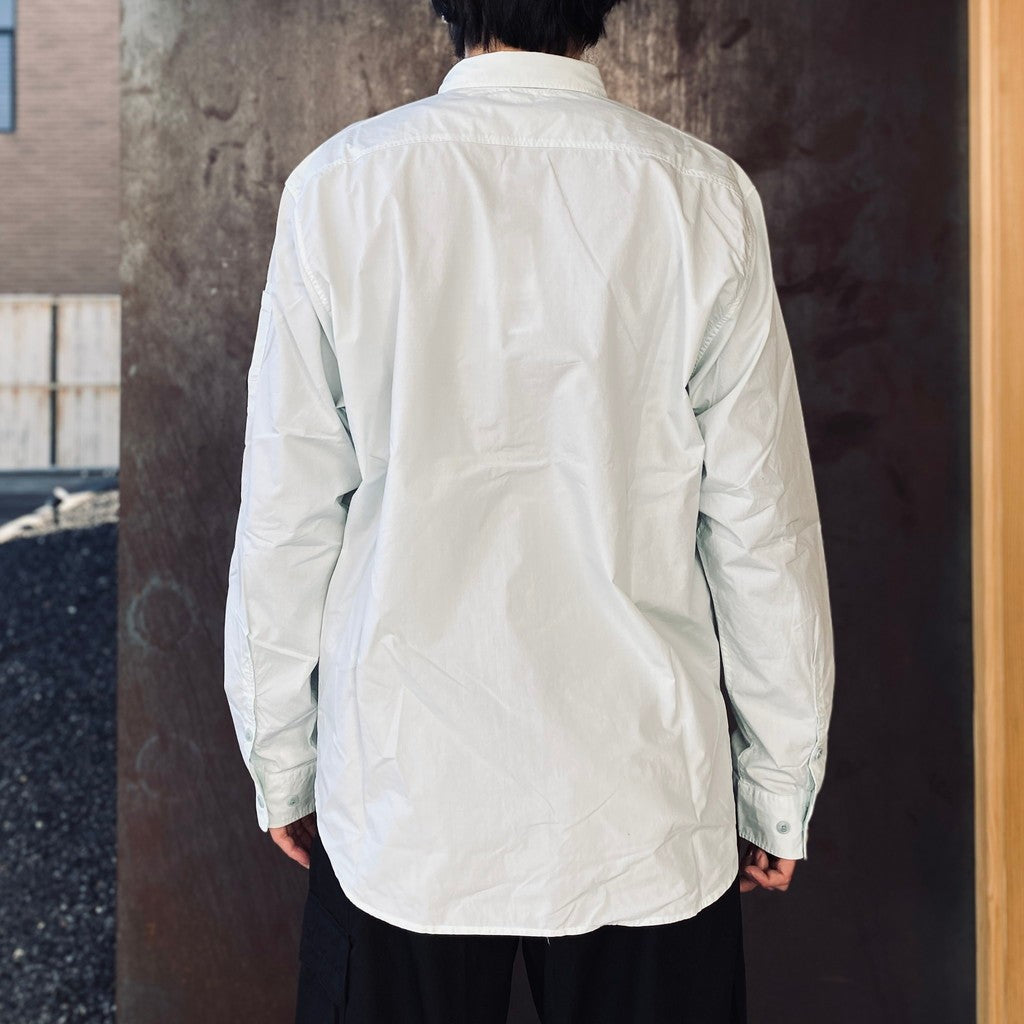 SH LONG SLEEVE IN POPELINE #MISTY BLUE 804 [20CMSH229A]