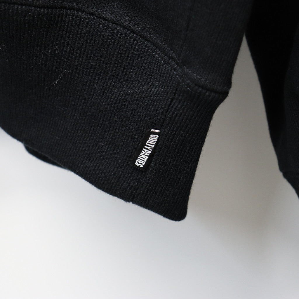 HEAVY WEIGHT FULL ZIP HOODED SWEAT SHIRT ( TYPE-2 ) #BLACK [25FW-WMC-SS02]