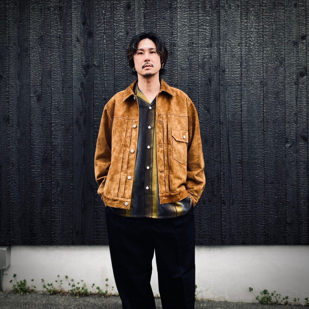 SUEDE LEATHER TRUCKER JACKET ( TYPE-2 ) #BEIGE [26SS-WMO-BL04
