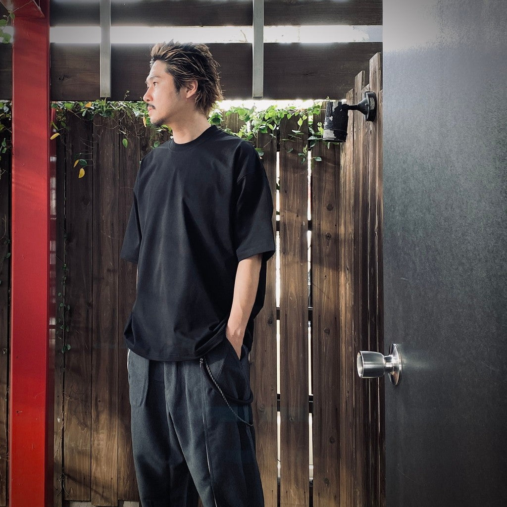 TECH DRAWSTRING S/S TEE #BLACK [BE-41025]