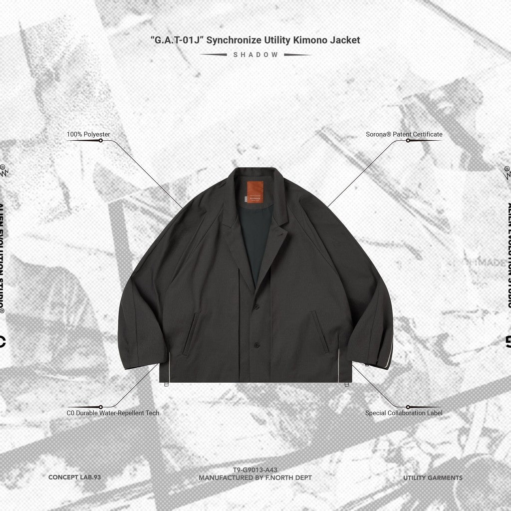 AES | 「G.A.T-01J」 Synchronize Utility Kimono Jacket #SHADOW [GOOPI-24AW-SEP-05]