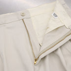 DOUBLE PLEATED CHINO TROUSERS #WHITE [23FW-WMP-PT01]