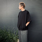 科技風短袖衛衣 #黑色 [BE-51025]