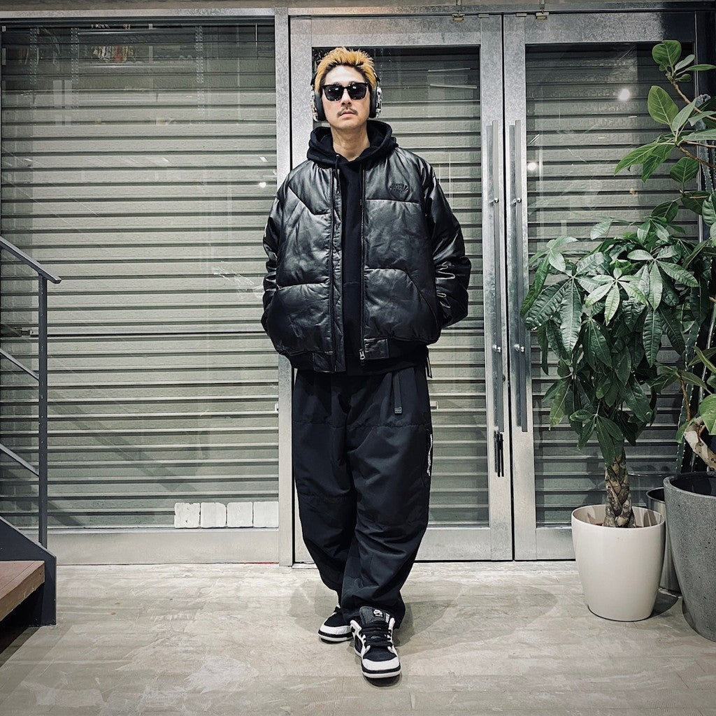 TBKB | LEATHER MA-1 DOWN JKT #BLACK [FW24-TBKB01]