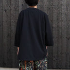 CHIDRY 3/4 SLEEVE T-SHIRT #Black [SU26-T01]