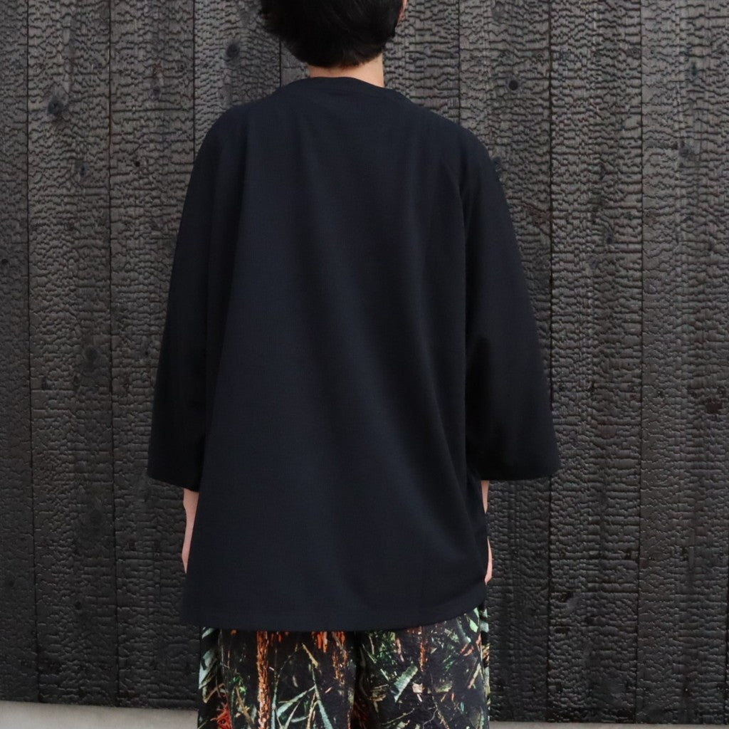 CHIDRY 3/4 SLEEVE T-SHIRT #Black [SU26-T01]
