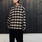 PLAID FLANNEL L/S SHIRT #Black x Beige [FW26-S02]
