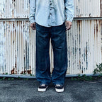 DOUBLE KNEE INDIGO DENIM PANTS #INDIGO [BWU-DKIDP]