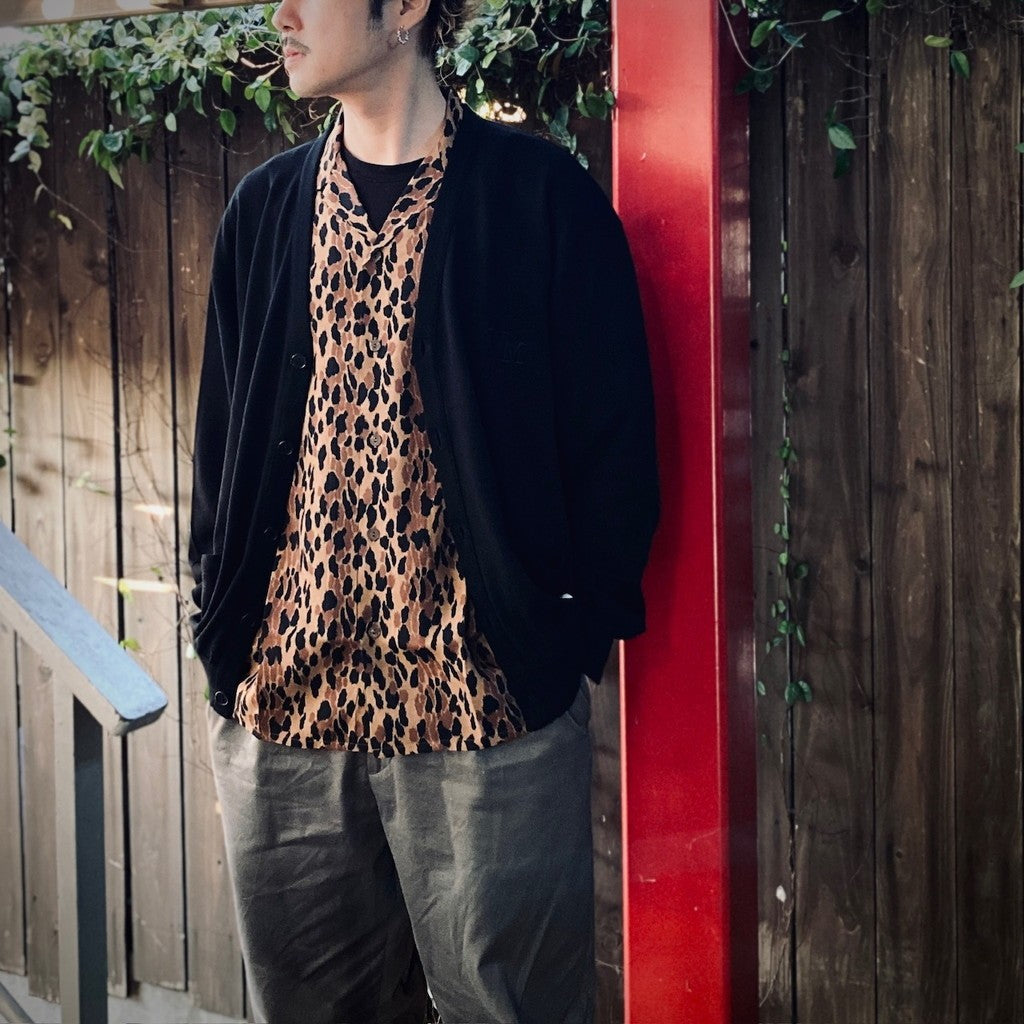 LEOPARD HAWAIIAN SHIRT S/S #BROWN [25SSE-WMS-HI03]