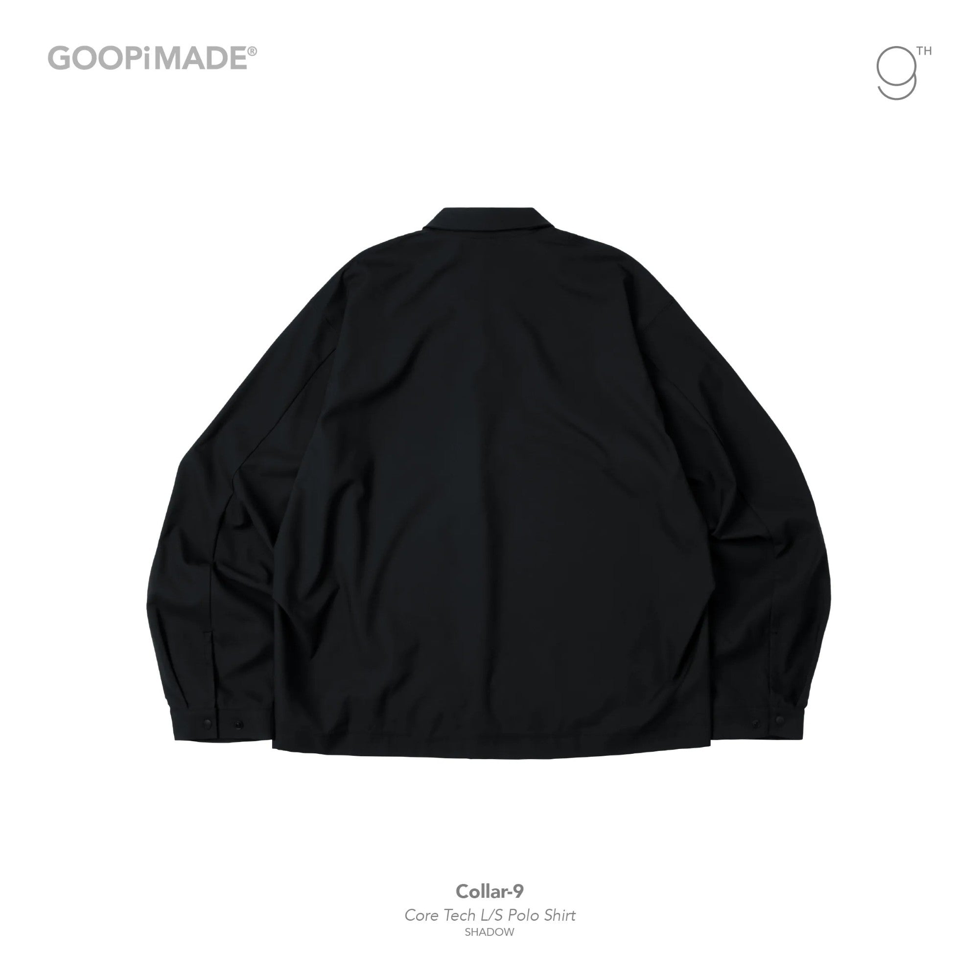 Collar-9 Core Tech 長袖 Polo 衫 #Shadow [GOOPI-25AW-OCT-03]