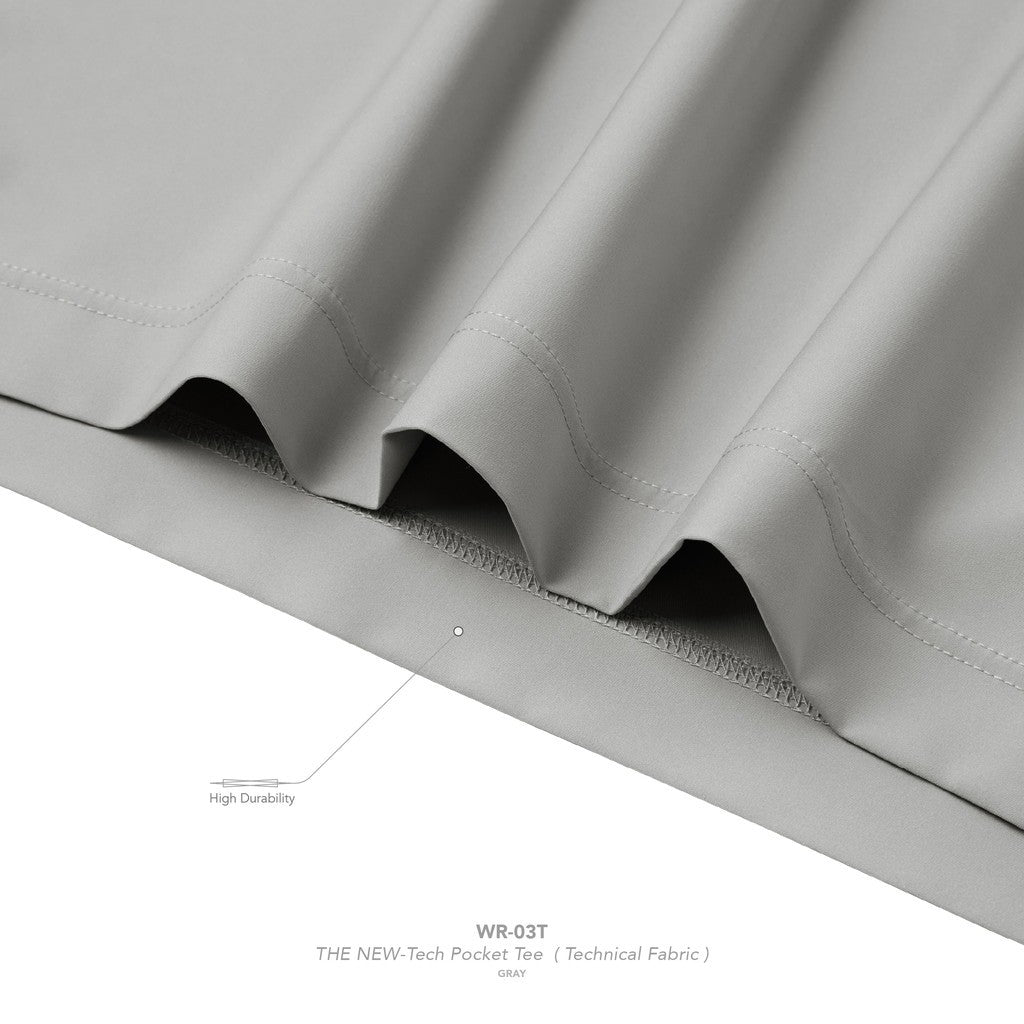 "WR-03T" 新款科技口袋T卹（科技布料）#灰色 [GOOPI-25SS-MAY-01]