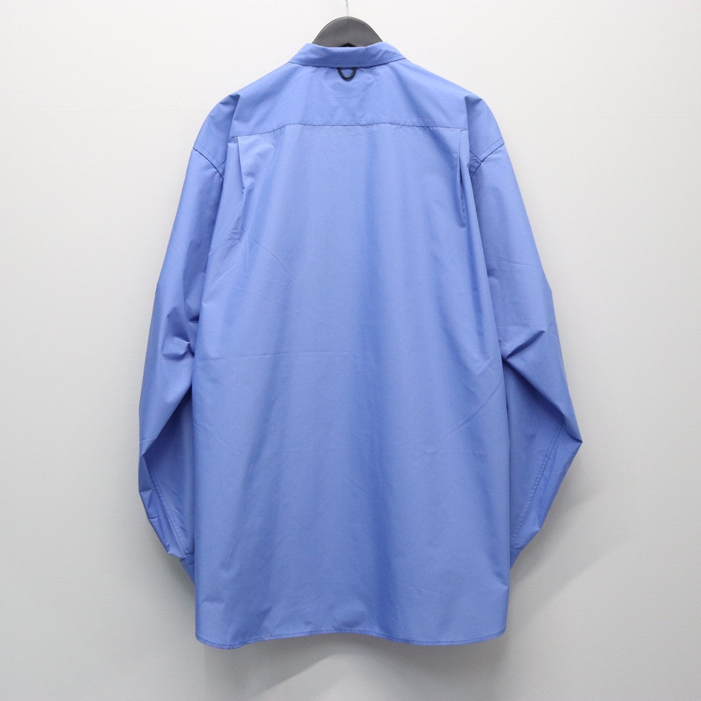 TECH REGULAR COLLAR SHIRT L/S SOLID #SAX [BE-81026] - cocorozashi