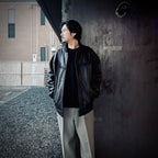 LEATHER DERBY JACKET #BLACK [tc25f001]