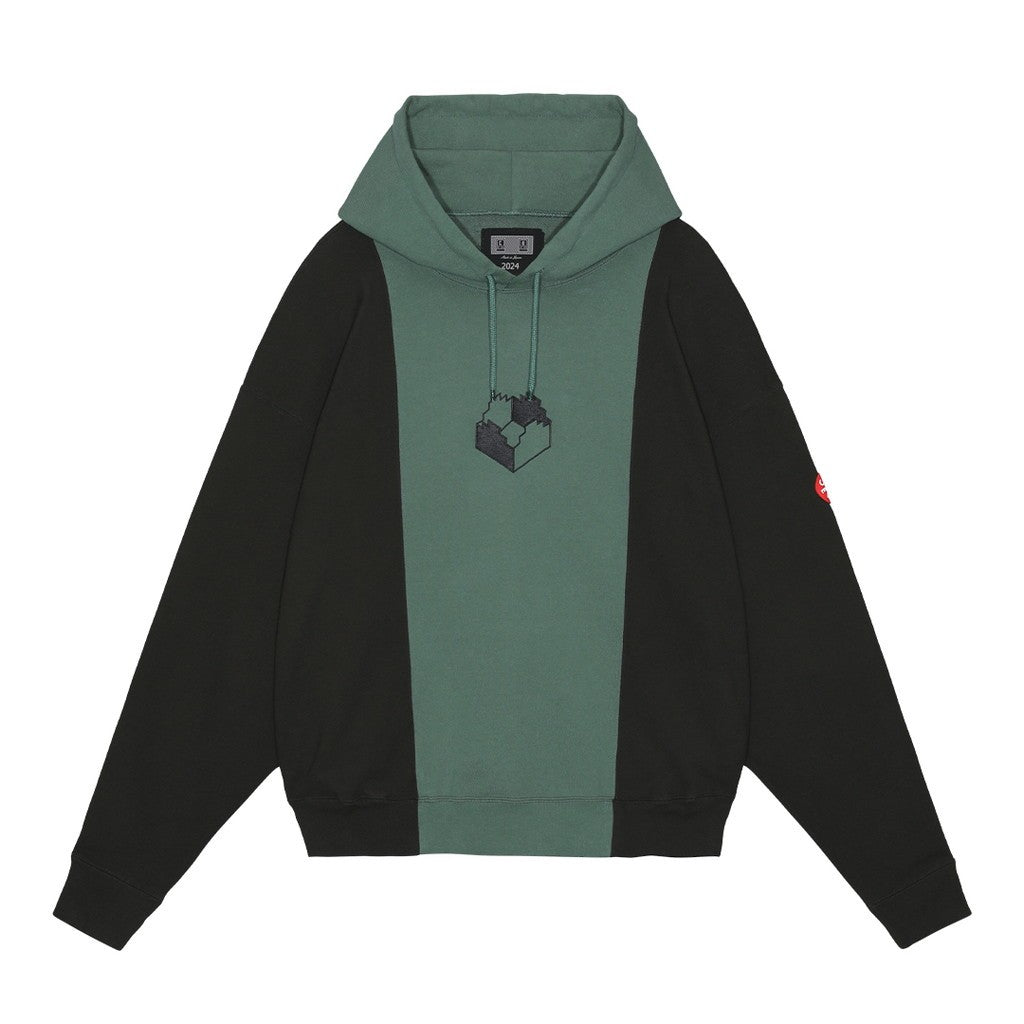 PANELED TWO TONE HOODY #GREEN [CES25CS14]