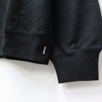 WASHED MIDDLE WEIGHT CREW NECK SWEAT SHIRT ( TYPE-3 ) #BLACK/GREEN [26FWE-WMC-SS05]