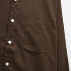 Micro Plaid Open Collar Shirt #Brown [SD26F-SH02]