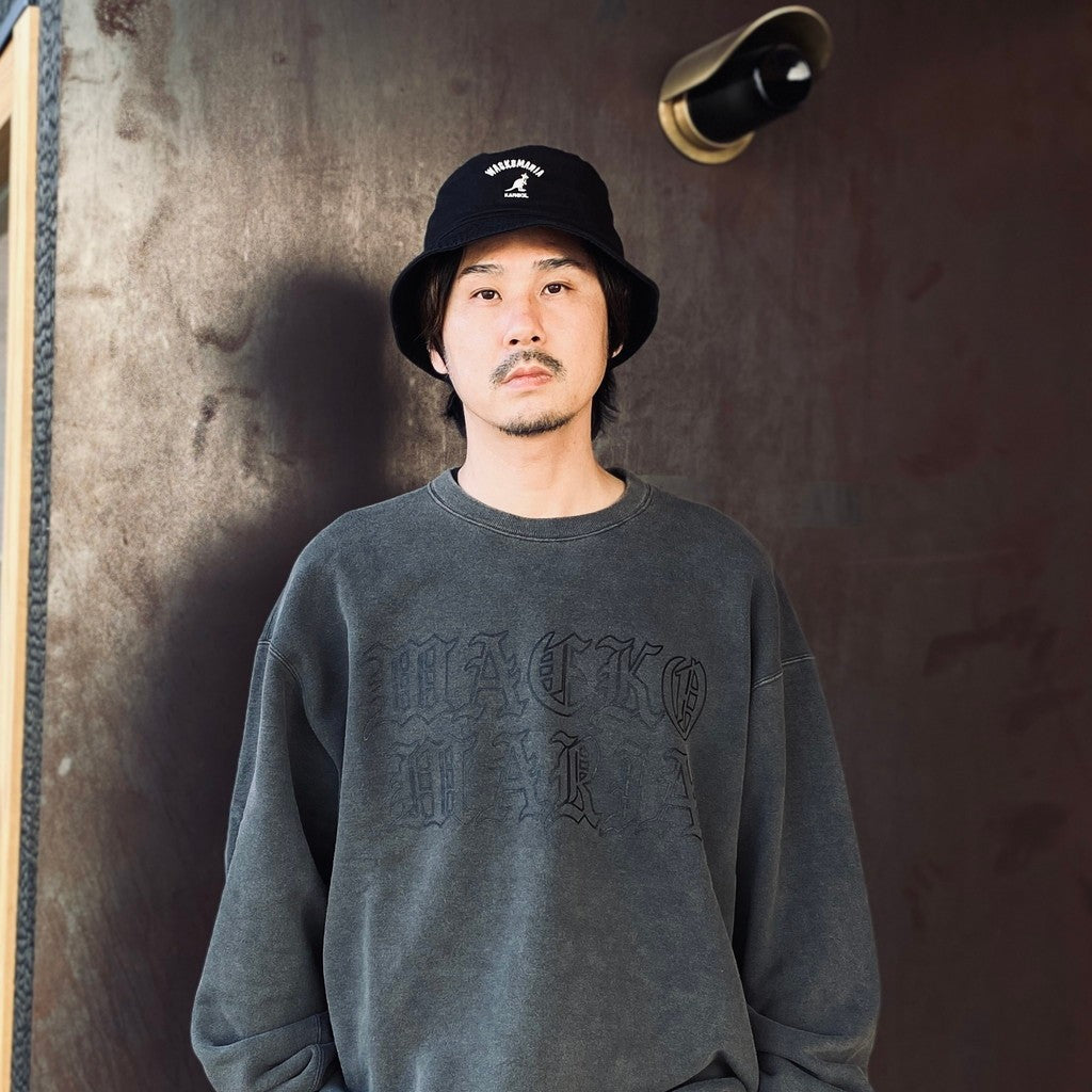 KANGOL | WASHED BUCKET #BLACK [26SS-WMA-HA01]