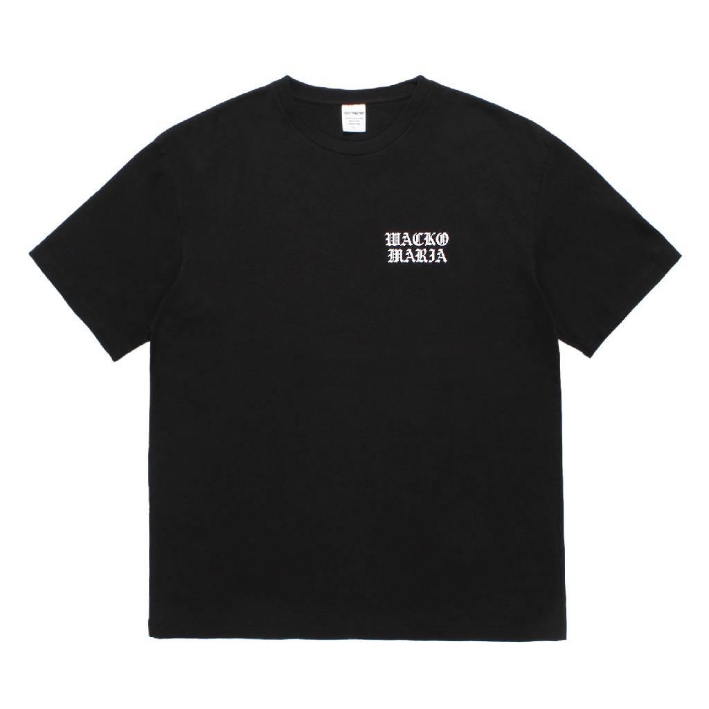 WASHED HEAVY WEIGHT CREW NECK T-SHIRT ( TYPE-1 ) #BLACK/WHITE [26SSE-WMT-WT01]