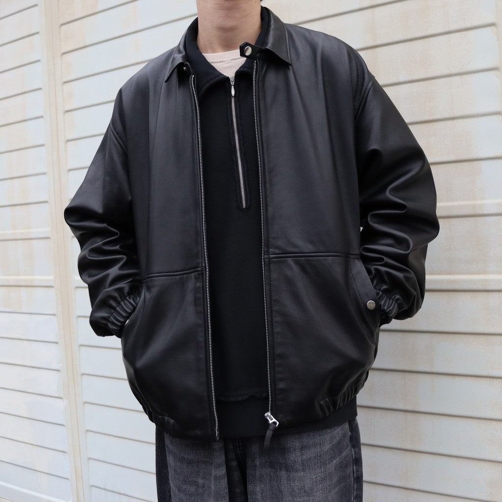 LEATHER SWING TOP #BLACK LEATHER [sn25f001]