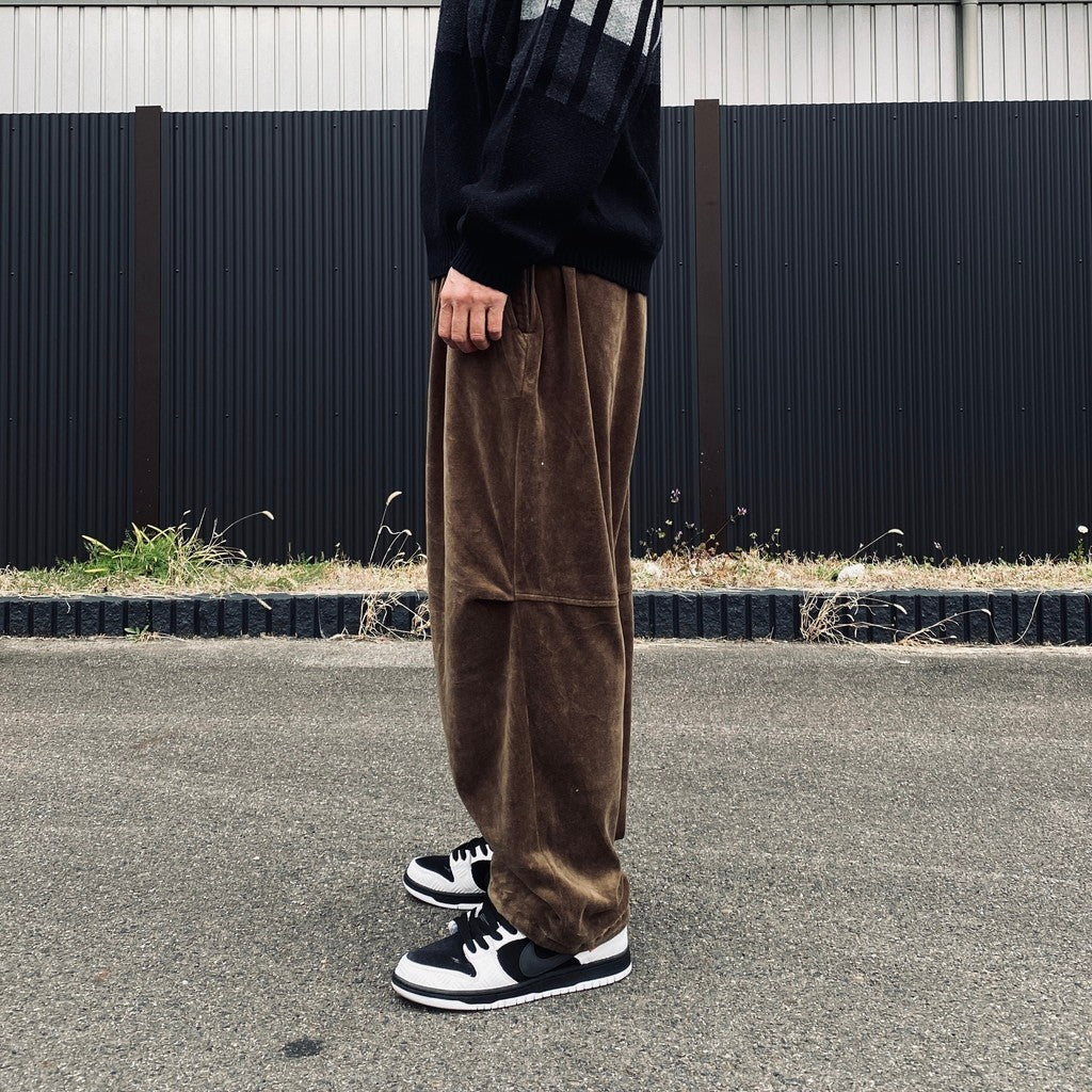 VELOUR BALLOON PANTS #Olive [SS26-B06]