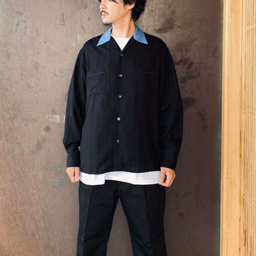 SWITCHING SHIRT L/S #BLUE [26FWE-WMS-OC05]