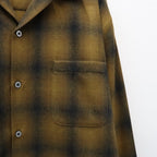 PENDLETON | WOOL OMBRE CHECK OPEN COLLAR SHIRT L/S ( TYPE-2 ) #LT-BROWN [26FW-WMS-PE02]
